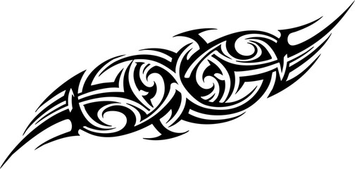 Abstract Tribal Design in Black and White