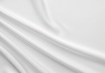 Fototapeta premium Elegant White Fabric Drape: Soft, Smooth Texture for Backgrounds, Fashion, and Textile Designs