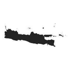 Obraz premium administrative map of Indonesian provinces in the Java island region black