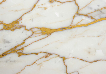 Luxury White Marble Texture with Golden Veins: Elegant Background for Design Projects
