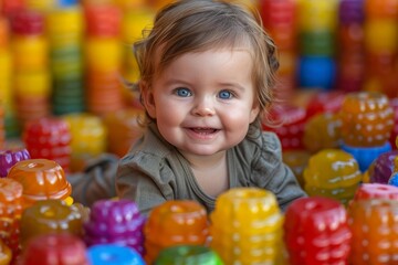 Fototapeta premium Vibrant and engaging percussion instruments for toddlers to enhance musical skills and creativity