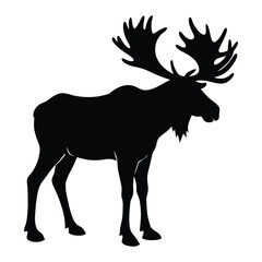 moose silhouette vector illustration