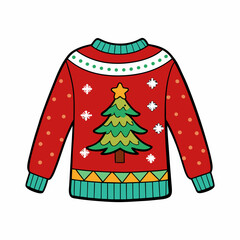 Christmas Sweater Creative Vector Style Design