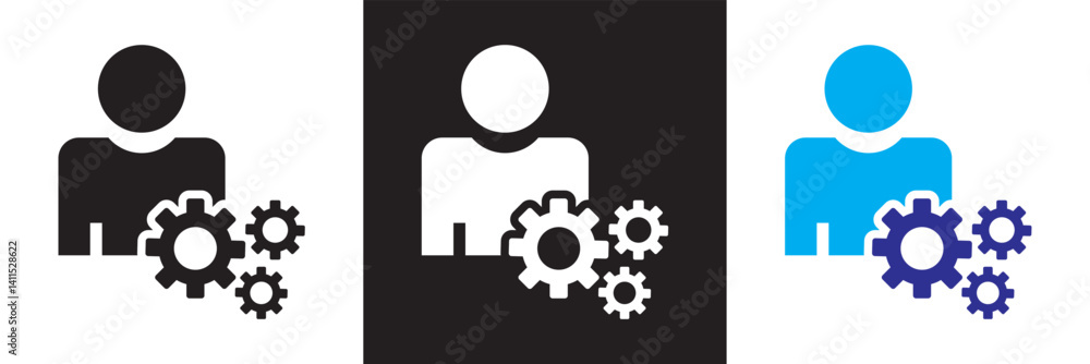 Poster technical support icon. vector for websites, mobile interfaces, presentations, banner, visual brandi