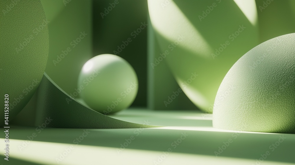 Poster green background with sunlight. abstract abstract design with green background. texture of the space