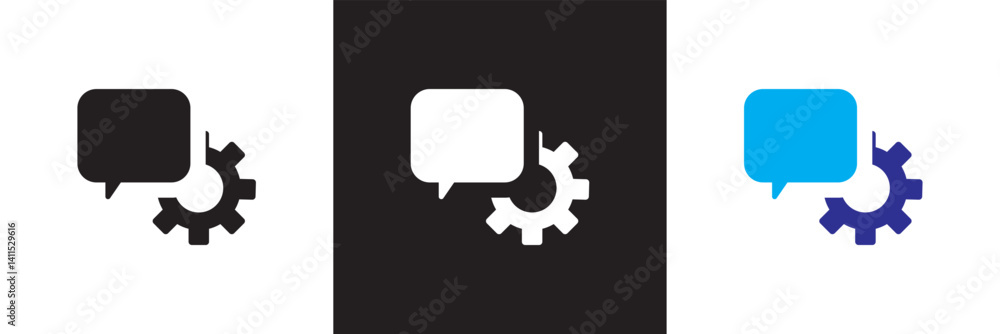 Poster technical support icon. vector for websites, mobile interfaces, presentations, banner, visual brandi