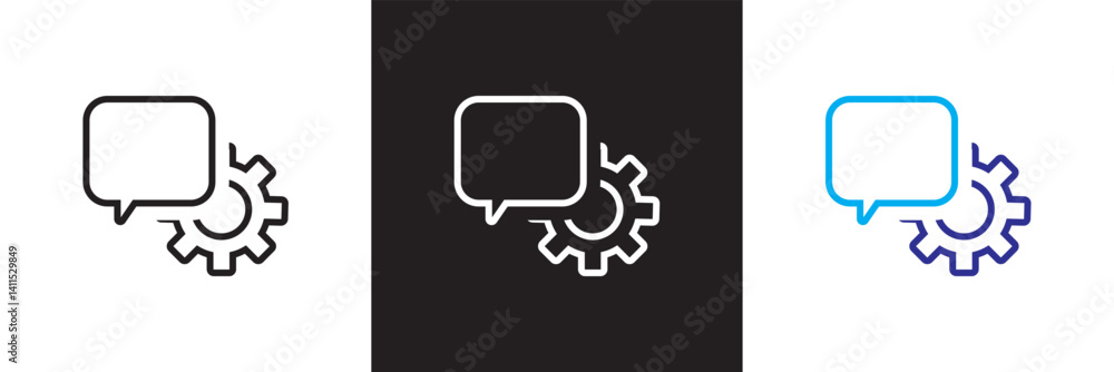 Poster technical support icon. vector for websites, mobile interfaces, presentations, banner, visual brandi