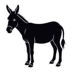 Obraz premium vector illustration of a donkey