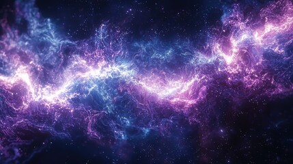 Cosmic Nebula Purple and Blue Galaxy Wallpaper