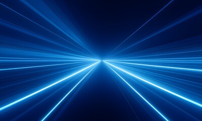 Blue light streaks from center across frame.