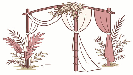 Romantic Floral Wedding Arch Ideas | Elegant Outdoor Ceremony Backdrop Inspiration for Modern Brides, Valentine's Day