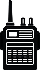 Obraz premium Walkie Talkie Silhouette Vector | Communication, Radio Device & Security Gadget Icon Vector