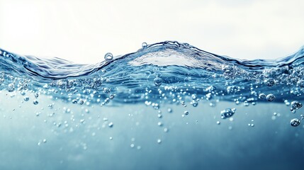 Water splash with blue background. A young girl is playing with a blue light and waves in the water. A stock explosion with bubbles cut out the stock. Blue backdrop lifestyle with water splashes.