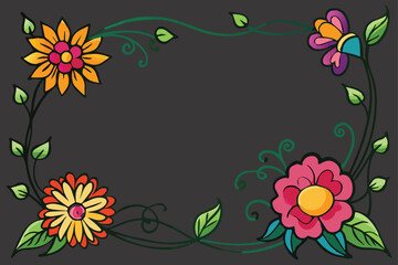 Vintage floral vector design with a seamless pattern of pink roses and leaves.