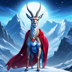 fantasy deer on the mountain