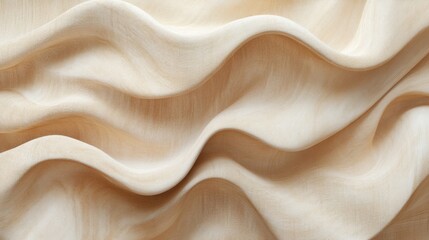 Obraz premium Beige Fabric Texture with Subtle Wave Pattern