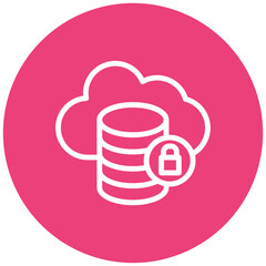 Secure Cloud Vector Icon