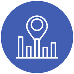Location Analytics Vector Icon
