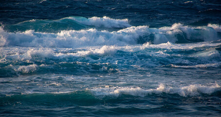 奄美大島の自然、海、波、ダイナミック、