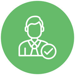 Valid User Profile Vector Icon