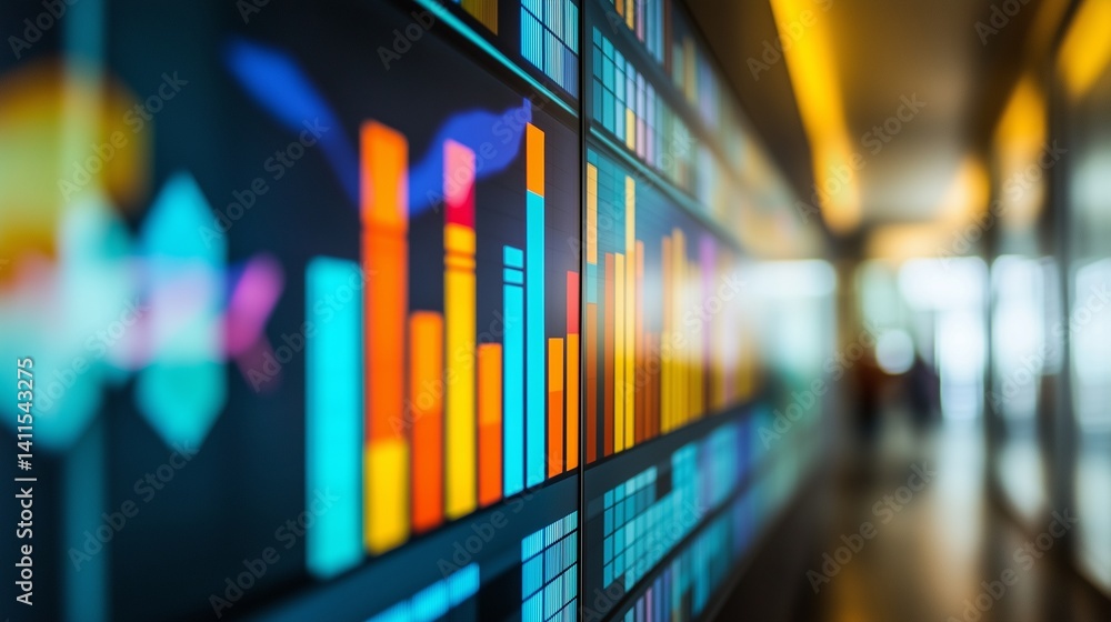 Poster an abstract image of stock chart. abstract statistics a chart. wallpaper with a background of illust