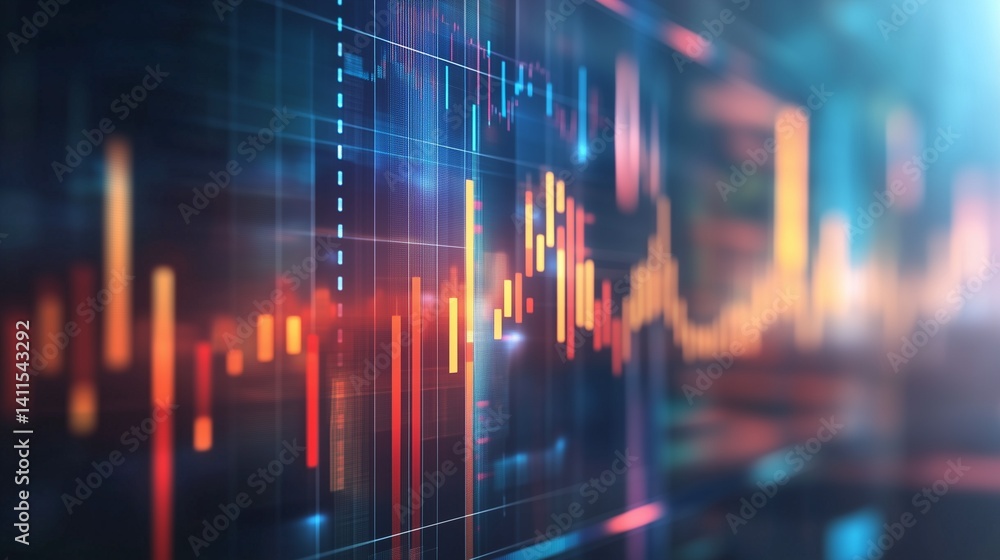 Poster an abstract image of stock chart. abstract statistics a chart. wallpaper with a background of illust