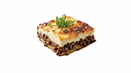 a piece of cake with cheese square dish on a transparent background, PNG image, PNG file, Generative art.
