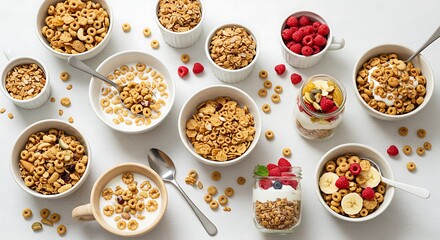 Honey-Nut Cereal Bowls: A Delightful Breakfast Scene