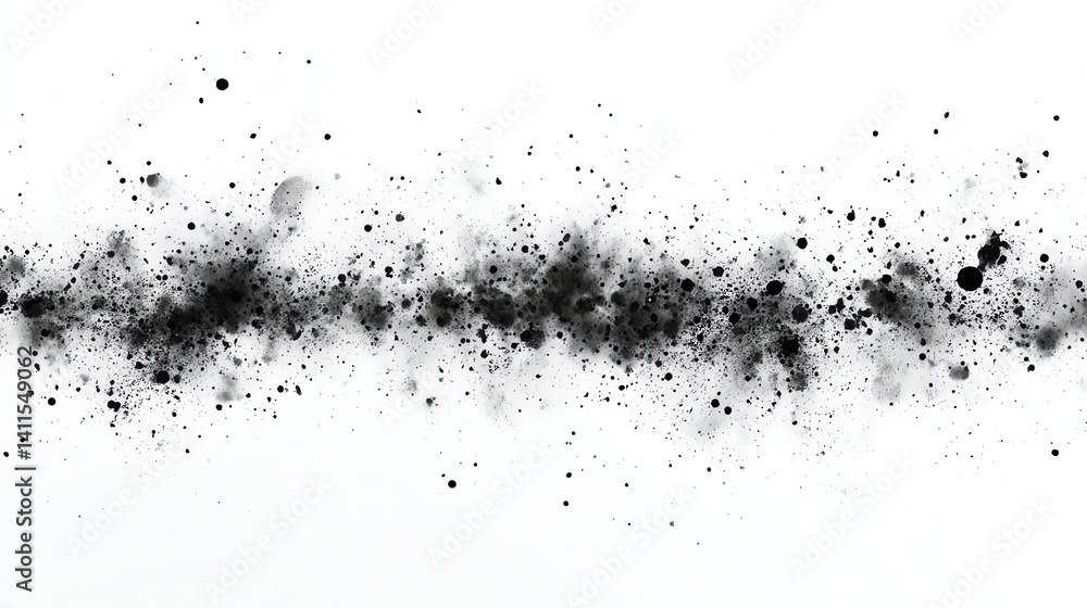 Aufkleber dark black ink splatters create a dramatic abstract texture on a white background perfect for adding