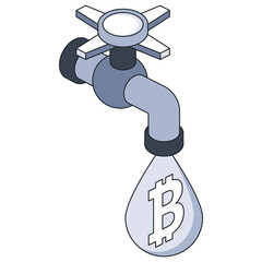 Bitcoin Faucet Sticker