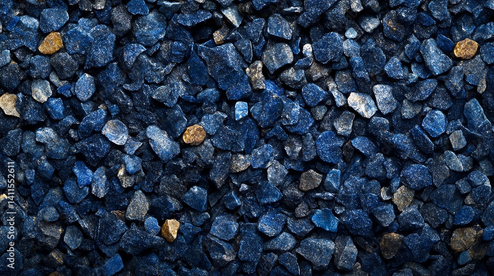 Aufkleber dark blue and gold gravel stones create a textured background ideal for design projects. use it as a