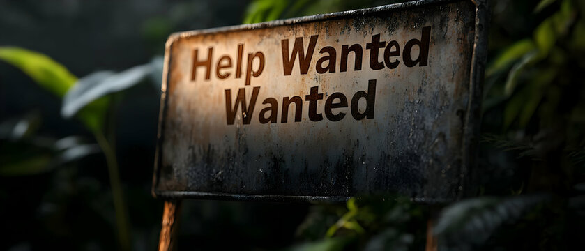Help Wanted Sign in Nature