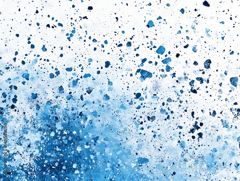 Aufkleber abstract blue watercolor background with splattered paint creating a textured effect. ideal for addi