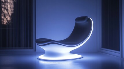 Futuristic Relaxation Chair: Illuminated Design in Modern Interior