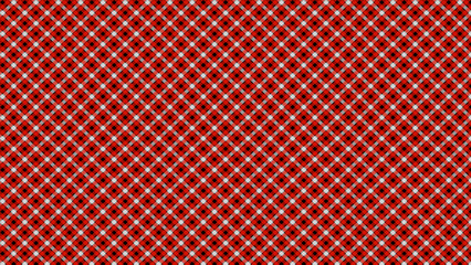 Red and black diagonal background. Plaid checkered seamless pattern.