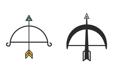 vector illustration of a bow icon symbol