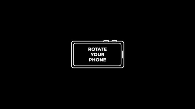 Rotate Your Phone animation 90 degree rotation, landscape mode