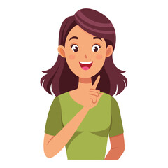 happy woman tells secret by putting palm to mouth