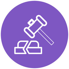 Broken Gavel Icon