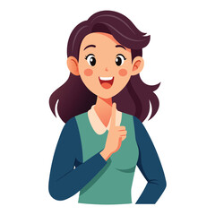 happy woman tells secret by putting palm to mouth 