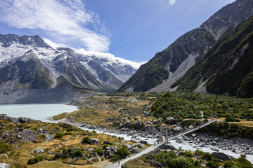 View of Mount Cook from Hoover Valley Trail, New Zealand
