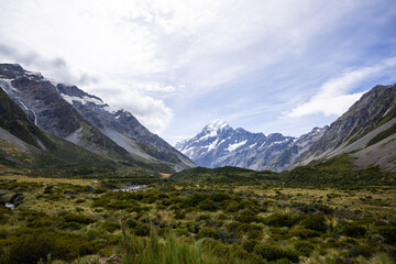 View of Mount Cook from Hoover Valley Trail, New Zealand