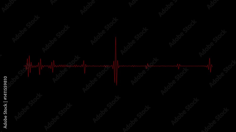 Poster audio wave spectrum. music sound waves. digital process or recording concept. pulse line vector temp