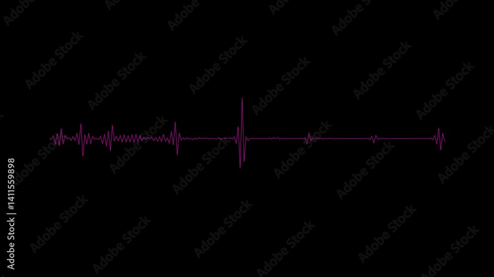 Aufkleber audio wave spectrum. music sound waves. digital process or recording concept. pulse line vector temp