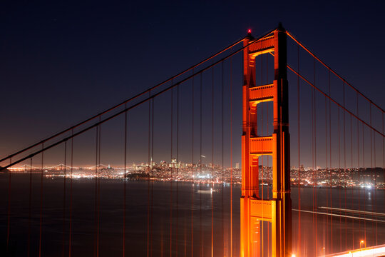 Golden Gate Bridge San Francisco California at night