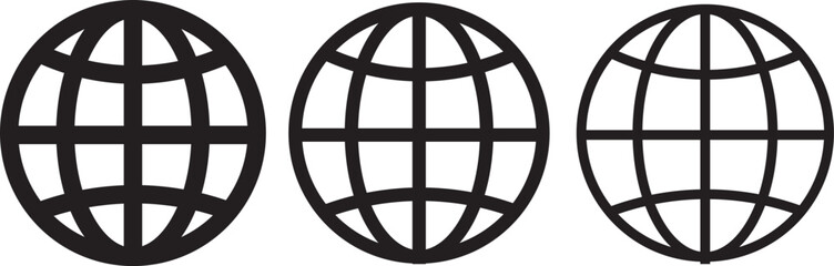 world web icon www earth globe icons. World icon - vector