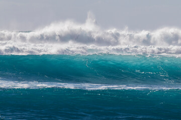 Crashing Waves in Oahu, Hawaii