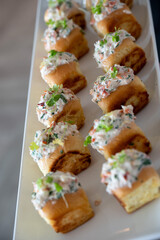Mini Lobster Rolls with Fresh Herbs at Coastal Wedding Reception