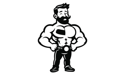 Mascot Dad Bod Vector Design