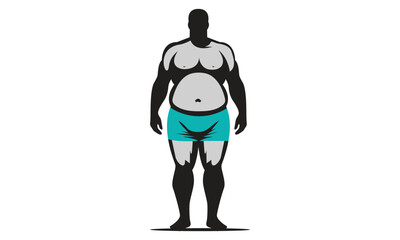 Casual Cool Dad Bod illustration Vector